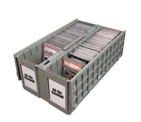 BCW Boitier en Plastique pour Cartes Gradées 2 Rangées / Graded Collectible Card Bin Two Row Gray 