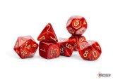 Set de d?s poly?driques Jumbo / Scarab 7-die Set Mega-Hedral Scarlet/Gold