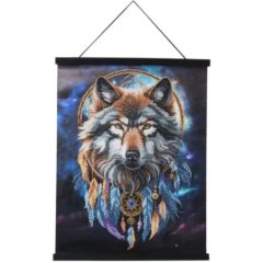 Crystal Art Scroll Kit Enchanted Wolf Diamond Painting