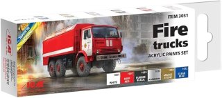ICM Holding Color Set Fire Trucks Acrylic Paint Set 6 x 12ml