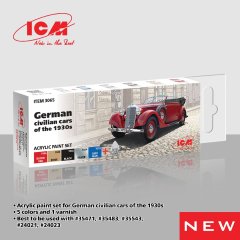 ICM Holding Color Set German Civilian Cars Of The 1930 Acrylic Paint Set 6 x 12ml