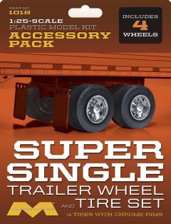 Moebius Super Single Trailer Wheels/Tires Set 4 Packs 1/25