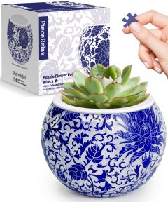 PieceRelax Puzzle Planter Oriental Floral Ornament 80 pièces