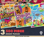 Master Pieces Jigsaw Puzzle 3 X 500 Pièces The Flintstones - Scooby-Doo! - The Jetsons