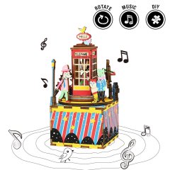 Boite de Musique en Bois/DIY Wooden Music Box - Phone Booth