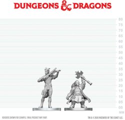 D&D Nolzurs Marvelous Miniatures Tiefling Bard & Dwarf Cleric