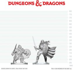 D&D Nolzurs Marvelous Miniatures Dwarf Fighter & Orc Paladin