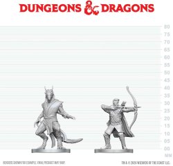 D&D Nolzurs Marvelous Miniatures Elf Ranger & Dragonborn Monk