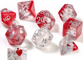Sirius Dice: Set de 7 dés - Coeurs / Hearts Dice Set (d20 Suppl. en Bonus)