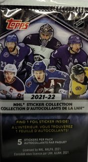 2021/22 Topps NHL Stickers - Paquets de 5 Autocollants