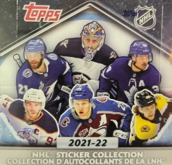 2021/22 Topps NHL Stickers - Boite de 50 Paquets