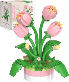 PieceRelax Mini Bricks Potted Plant - Tulip 