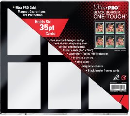 Up Protecteur à Fermeture Magnétique pour 6 Cartes à Bordures Noir / One Touch 35pt 6-Cards Black