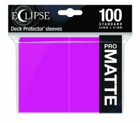 Up Deck Protector Eclipse Hot Pink Matte 100Ct / Étuis Protectrices Eclipse Rose Chaud Mat