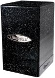 Up Deck Box Satin Tower Glitter Black/ Boite de rangement pour cartes Satin Noir brillant