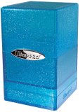 Up Deck Box Satin Tower Glitter Blue/ Boite de rangement pour cartes Satin bleu brillant