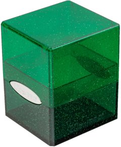 Up Deck Box Satin Cube Glitter Green