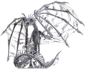 DND Unpainted Minis Black Dracolich Boxed Mini